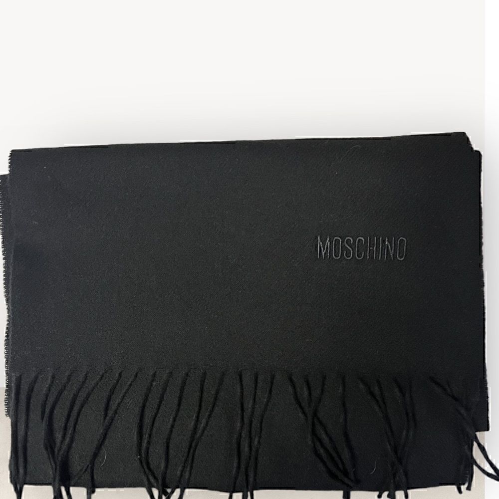 Moschino Black Wool Scarf Authentic‎